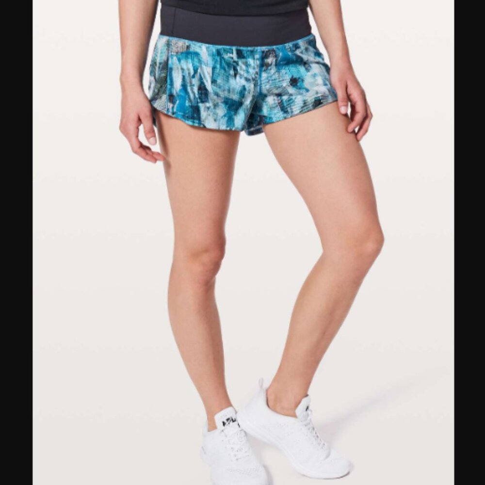 Lululemon Athletica Speed Up Short 2.5" Athletic Shorts Sun Dazed Blue $58.00